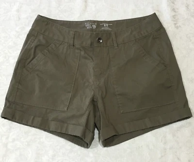 Pantalones Cortos Mountain Hard Wear Talla 8 Verde Ejército Buenos Bolsillos Caminata Estilo Aire Libre Foto 1 de 4