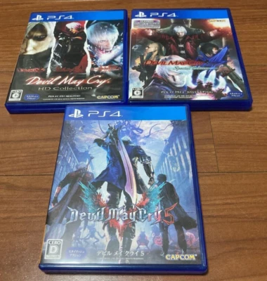 Lot 3 Devil May Cry 4 Special Edition & 5 & HD Collection set PS4 Japan Version - Image 1 of 3