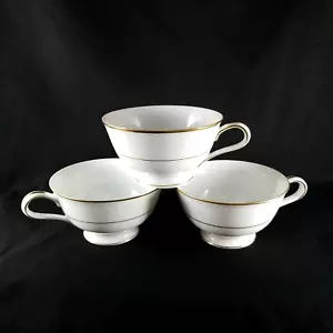 Juego de 3 tazas de té de café vintage Noritake China Dawn 5930 adorno dorado blanco japonés - Imagen 1 de 7