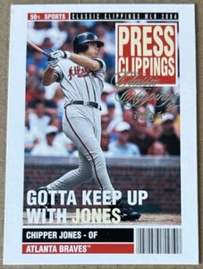 CHIPPER JONES 2004 FLEER CLASSIC CLIPPINGS PRESS CLIPPINGS #PC18 NM-MT Condition - Picture 1 of 2