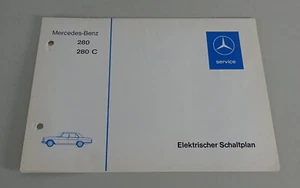 Elektrischer Schaltplan Mercedes Benz W114 /8 280 / 280 C Vergaser von 02/1974 - Bild 1 von 1