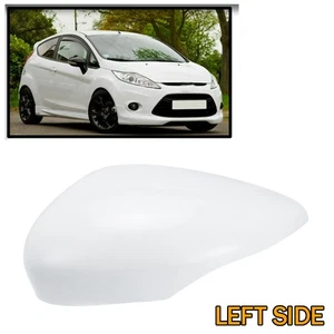 Cubierta de luz indicadora de espejo retrovisor blanco brillante izquierda para Ford Fiesta 2008~17 - Imagen 1 de 6