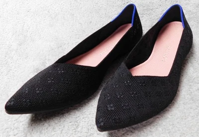 Rothy's US W 9.5 Shimmer The Point Negro Brillante Floral 002-324 Foto 1 de 4