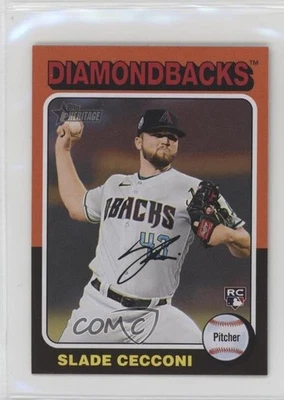 2024 Topps Heritage Mini Rookies Slade Cecconi (Color Swap Variation) Rookie RC - Image 1 of 2