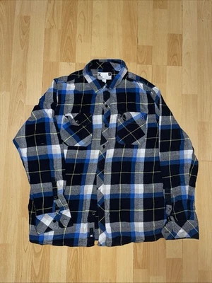 DC Shoes Men's Flannel Shirt Plaid Print Large Skater Grunge Long-Sleeve - Image 1 of 4