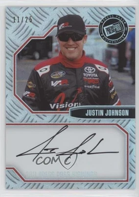 2011 Stealth Press Pass Signings Blue /25 Justin Johnson #PPS-JJ2 Auto - Image 1 of 2