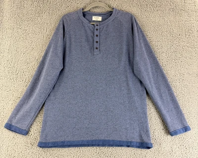Camisa M. Singer Henley Hombre Talla X-Grande Azul Manga Larga Tejida Hecha en EE. UU. Informal Foto 1 de 4