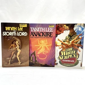 Tanith Lee Wars of Vis Trilogy DAW Paperback Storm Lord Anackire White Serpent - Foto 1 di 17