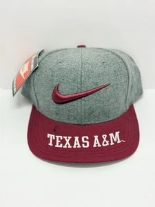 Vintage Nike Texas A&M Snapback Cap Mütze Wolle Neu Mit Etikett Beschreibung Lesen - Bild 1 von 12