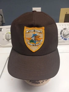 Vintage - Brown - Mclean County Sheriffs Police Hat 🧢 - Picture 1 of 6