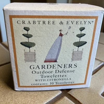 10 Toallitas Citronela CRABTREE & EVELYN Jardineros Defensa Exterior NUEVO EN CAJA Foto 1 de 4
