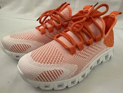 URBAN SPORT  BY J/SLIDES  SHOES  'CALLIE',  US SIZE 8,  ORANGE/WHITE KNIT,  NWB - Image 1 of 4