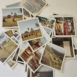 Lote de fotos a color Ephemera 43 vintage 1971 vacaciones en Hawái isla hawaiana  - Imagen 1 de 8