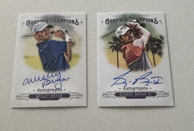 Autógrafo 2018 Upper Deck Goodwin Champions Wesley Bryan & George Bryan IV automático Foto 1 de 3