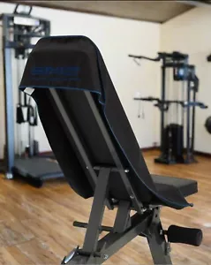 Blue on Black Soft Anti-Microbial AXS Designed Absorbent Gym Fitness Sweat Towel - Picture 1 of 9