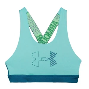 Under Armour Heatgear FITTED Sports Bra Aqua Blue Girls Youth size YSM - Picture 1 of 39