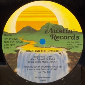 12" Single- Omar & The Howlers "Border Girl / East Side Blues" VG++ BX4A  - Picture 1 of 2