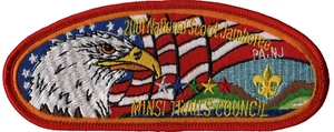 2001 Jamboree Minsi Trails Council JSP Red Bdr (A686) - Foto 1 di 1