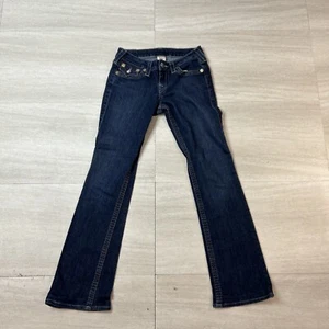 True Religion Julie Jeans Womens Size 25 Blue Stretch Denim Flap Pockets 30x30 - Picture 1 of 5