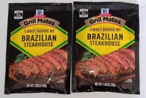 McCormick Grill Mates Brazilian Steakhouse Marinade Mix 1.06 Oz Pack of 2 - Picture 1 of 3