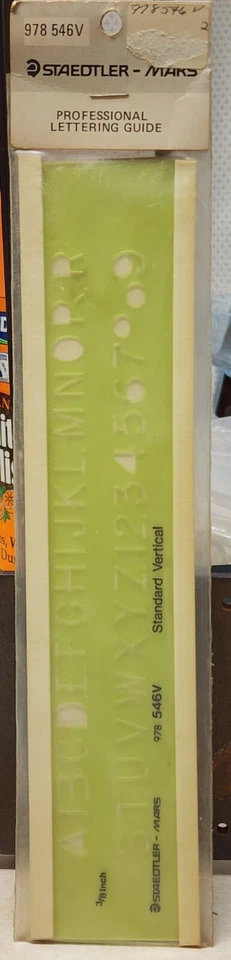 Staedtler Mars Professional Lettering Template # 978 546v Standard Vertical