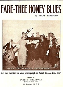 Fare Thee Honey Blues 1920 MAMIE SMITH und JAZZ HOUNDS SELTENE NOTEN! - Bild 1 von 2