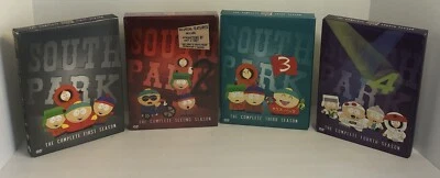South Park Seasons 1-4 DVD Complete Sets. 16 Discs. Season 2 Sealed New. - Image 1 of 4
