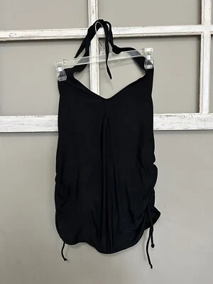 Womens Medium * OLD NAVY MATERNITY* Black V-Cut Halter Tankini Swimsuit Top - Image 1 of 4