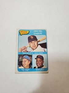 1965 Topps #6 1964 RBI ERA Leaders Willie Mays Ron Santo Ken Boyer