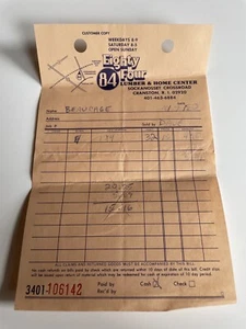 1980 Eighty four lumber Building construction Ephemera Receipt Cranston RI - Picture 1 of 2