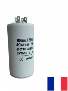 Condensateur 40uF 40µF permanent de démarrage 450V 5% Ø48 x 93mm NEUF - Foto 1 di 3