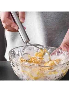 2PCS Danish Dough Whisk Egg Mixer Stainless Steel Dutch DoughHand MixerWhiskTool - Picture 1 of 8