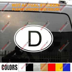 Germany D Oval Code German Car Decal Sticker - Picture 1 of 16