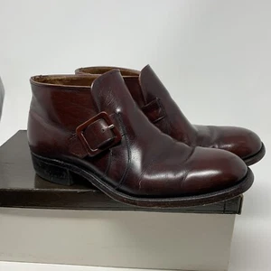 Vintage Nunn-Bush Men’s 7.5 C Ankle Buckled Shoe Brown - Picture 1 of 9
