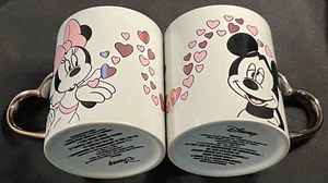 Par de 2 tazas de café Búfalo plateadas Disney Minnie & Mickey Mouse - Imagen 1 de 9