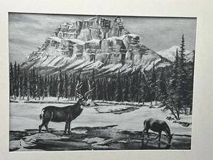 June Mickle Art Print Black & White 1974 10"x8" in Original Cardboard Folio - Picture 1 of 3