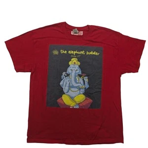 The Elephant Ladder Shirt Herren XL Ausgabe #7 rot Grafik Ganesh Kunst Hindu Yoga - Bild 1 von 9