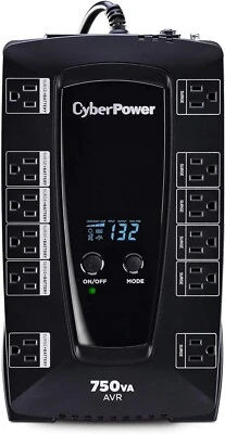 CYBERPOWER AVRG750LCD AVR 750VA 450W 12 OUTLETS INTELLIGENT LCD UPS SYSTEM - Image 1 of 4