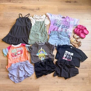 GIRLS SIZE MEDIUM CUTE AND PREPPY SUMMER CLOTHING BUNDLE - Picture 1 of 11