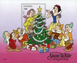 1996 Guyana - Disney Christmas, Snow White & the 7 Dwarfs Miniature Sheet - MNH - Picture 1 of 1