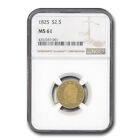 1825 $2.50 Capped Bust Gold Quarter Eagle MS-61 NGC