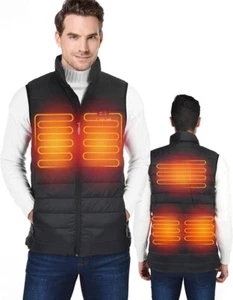 Men's Heated Vest with 10000mAh Battery Pack Included 10hr Heat 5 Heating Medium - Picture 1 of 4