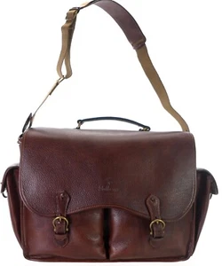 MULBERRY Brown Leather Oversized Satchel Messenger Business Bag England Mint! - Picture 1 of 15