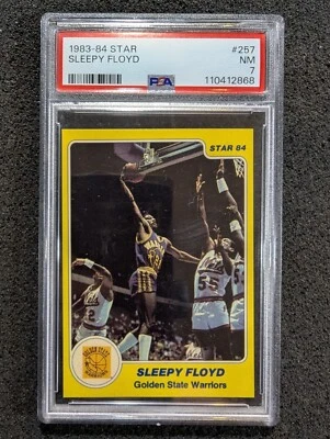 1983-84 Star SLEEPY FLOYD rookie card # 257 ( PSA 7 graded ) - Image 1 of 2