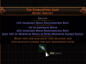 💥Path Of Exile 2💥Dawn Of The Hunt💥Amulet💥The Everlasting Gaze Azure Amult - Picture 1 of 1
