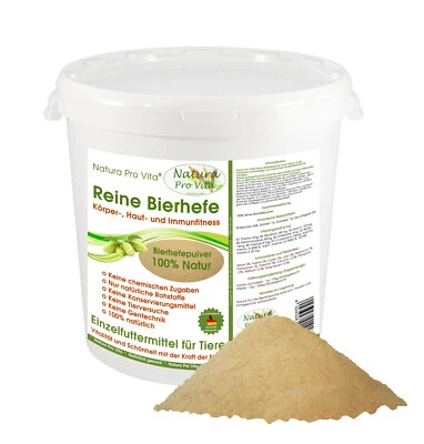 Bierhefe Hund Natura Pro Vita reines Bierhefepulver Haut Fell Verdauung 500g - Bild 1 von 4
