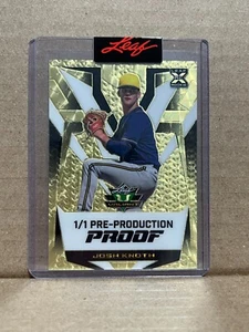 Josh Knoth 2024 Leaf Baseball 1/1 Pre Production Proof - Picture 1 of 1