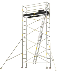 Aluminium Mobile Tower Scaffold, Narrow Series NA-50 (5.0m Platform High) - Picture 1 of 12
