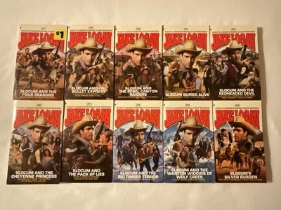 Lot 10 Jake Logan Slocum Adult Western Novels 1980s Paperback - Imagem 1 de 4