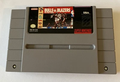 Bulls Vs Blazers - Authentic Super Nintendo Game  - Image 1 of 2
